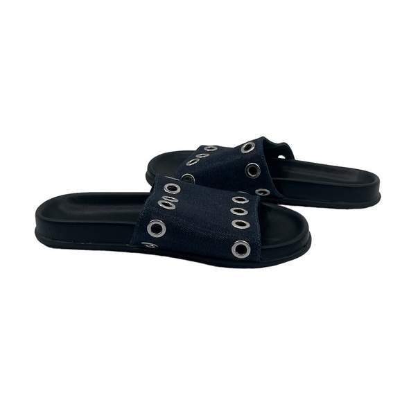 Blue Grommet Slide Sandals Size 6 Women’s - Picture 1 of 8